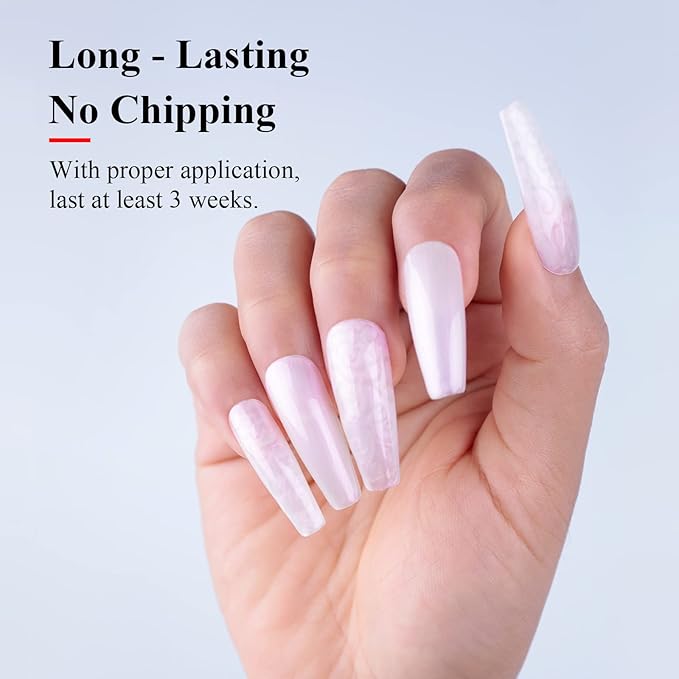 Imtiti Pearl Gel Nail Polish,0.5 Fl Oz Milky White Glitter Drawing Gel Polish Shell Thread Shimmer Mermaid Nail Gel Polish Soak Off UV LED for Home DIY Nail Art Manicure Salon