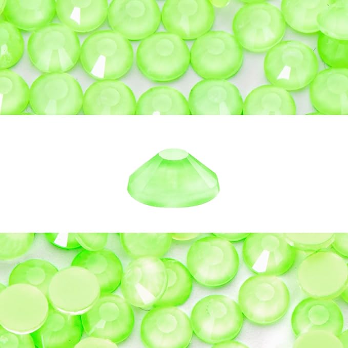 Novani 3000 Pieces Flatback Rhinestones Glass Round Gems Mocha Lt.Green Crystals for Nail Art DIY Crafts Clothes Shoes,SS6,1.9-2.0mm
