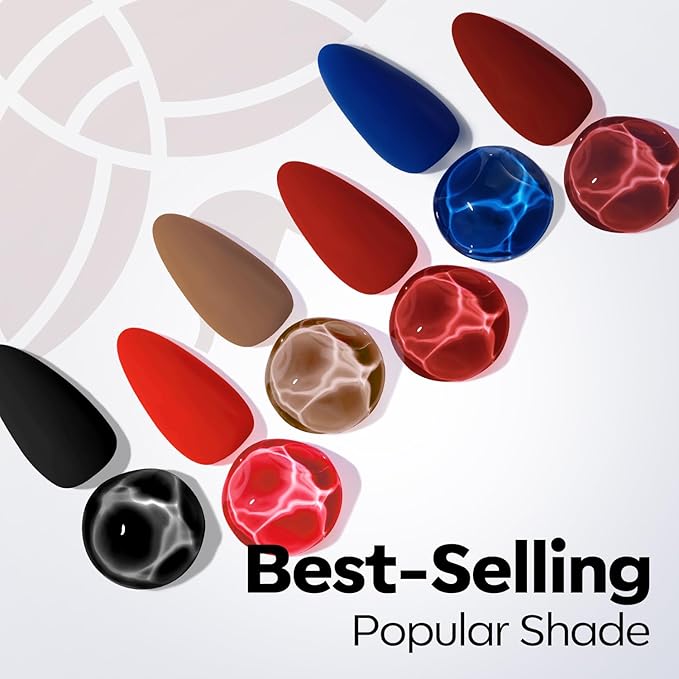 modelones Red Gel Nail Polish Nail Bright Ferrari Red Gel Polish Nails Soak Off LED Nail Art DIY Salon Manicure 15 ML