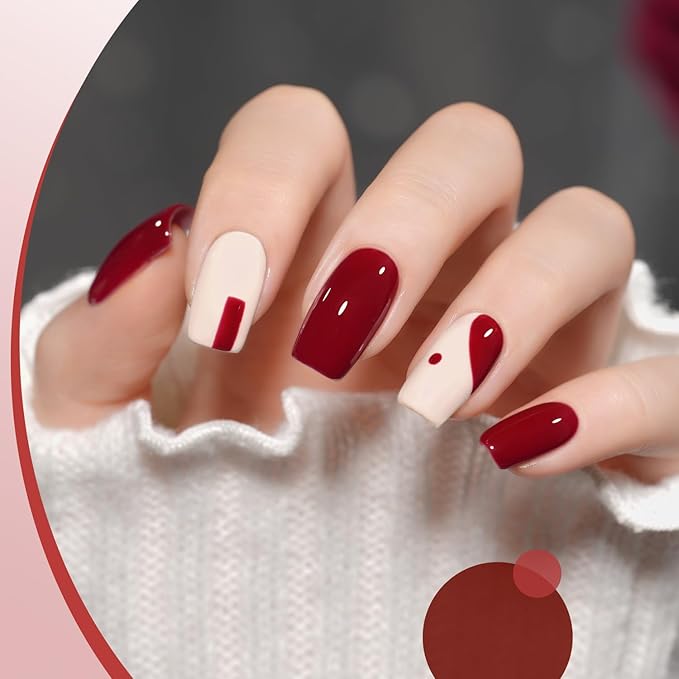 GAOY Red Gel Nail Polish, 16ml Soak Off Gel Polish, UV Light Cure for Nail Art DIY Manicure at Home, 2023 Burgundy Red