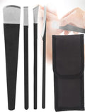 4Pcs Pedicure Knife Set, Ingrown Toenail Knife, Steel Ingrown Toenail Removal Kit, Professional Callus Shaver, Foot Scraper for Dead Skin Corn Remover Tool with Storage Bag