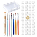 Nail Sponges Set for Ombre Gel,Nail Art Tools Set 50Pcs Nail Sponges With Nail Art Brush Claw Grabbing Pen Storage Box Nail Art Tools for Ombre Gel Painting Color