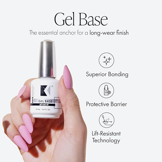 KUPA Gelfinity Base Coat & Glossy Top Coat & Matte Top Coat Trio Set, No-Wipe, Long-Lasting Soak-Off Formula, Chip-Resistant, UV/LED Gel Polish, 0.5 Fl Oz (Pack of 3)