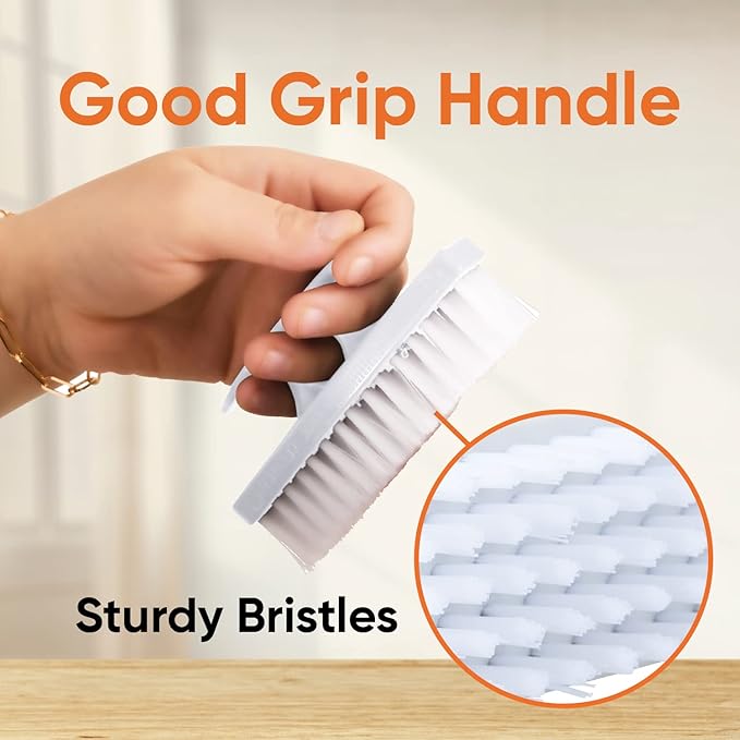Superio Nail Brush for Cleaning Fingernails, Nail Scrubber Brush, Toe Foot Hands Fingernail Brush Cleaner- Small Scrub Brush- All-Purpose Stiff Cleaning Brush for Home, Kitchen, Work, (6, Multi)