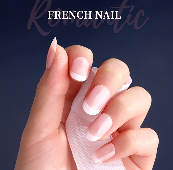 Teenitor Short Press on Nails, Round Fake Nails, Glossy Glue on Nails,288pcs Glitters Press on Nails