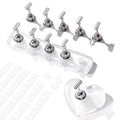 BQAN Stand for Press Ons Acrylic Nail Holder for Painting, Practice Tools With Reusable Putty - Tech Must Haves Supplies for Homes and Salons (White)