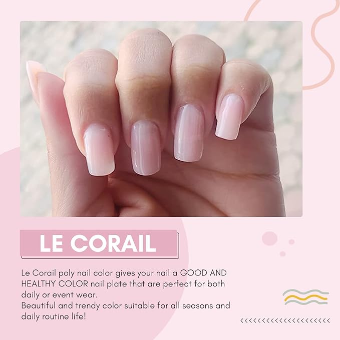 Makartt Nail Rhinestone Glue Gel with Poly Nail Gel 50ML Bundle, Clear Nail Glue Precision Pen Super Strong Adhesive Nail Art Glue Gel for Nail Decorations, Natural Pink Gel Builder for Nails Beauty