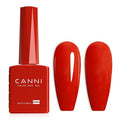 CANNI Red Gel Nail Polish, Neon Orange Color, High Gloss Soak Off U V Gel Nail Polish for French Nail Manicure Salon DIY