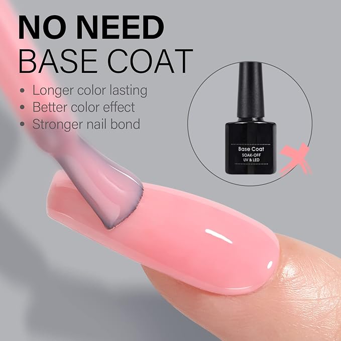 AILLSA Long Coffin Nail Tips - Upgraded Matte Soft Full Cover Gel Nails Tips No Filed, 240Pcs Pre-shaped Gelly Tips Acrylic Clear Fake Press On Nail Tip for Soak Off Nail Extension 10 Sizes