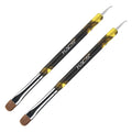 KADS 2 Way French Brush Acrylic Sable Brush 2 Way Acrylic Professional French Manicure Clean-up Brush Nail Art Brush Nail Dotting Pen (#12 2Pcs)
