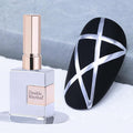 Double Rhythm 15 Ml Metallic Gel Liner Nail Art Gel Bronze Mirror Chrome Painted Drawing Stripper 3D Effect Gel Polish (Chrome Silver-L1009)