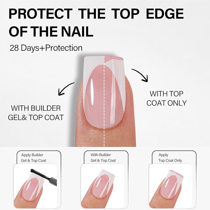 Vansiho Pink Deep French Gel Nail Tips, Short Square Soft Gel Nail Tips, French Tips Press on Nails, 150 Pcs Box of DIY False Nails, 15 Sizes