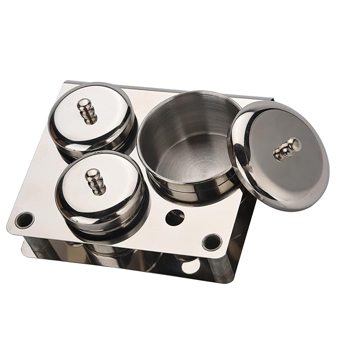 Stainless Steel Nail Liquid Container Mini Bowl for Acrylic Powder & Liquid – Nail Art Tools Organizer Holder with Lid for Manicure Salon Use