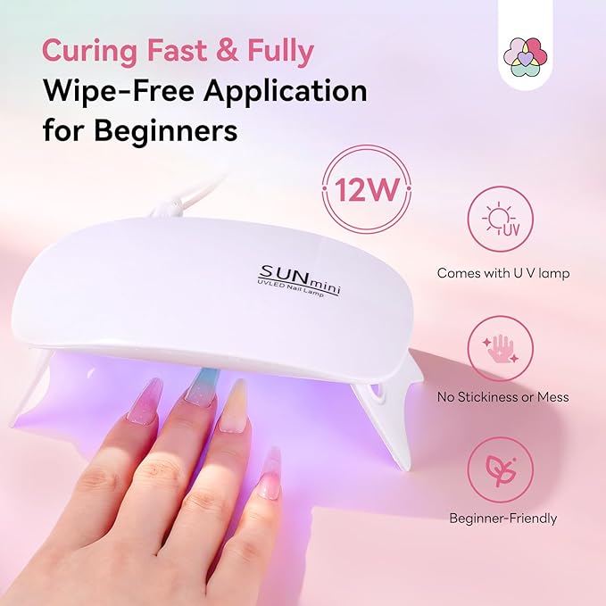 SAVILAND Hema-Free Poly Gel Nail Kit for Beginner :15 Poly Gel Colors Kit for 4 Weeks Lasting, Clear White Pink Sheer Cat Eye with U V Lamp Slip Solution for Quick Nail Extensions Travel Party Art DIY