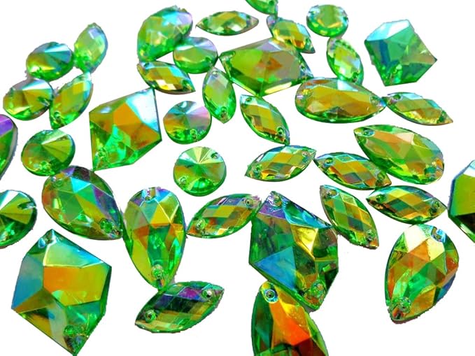 300pcs Mixed Shape Size deep Blue Crystal sew on Rhinestones Acryl Loose Beads Hand Sewing Strass