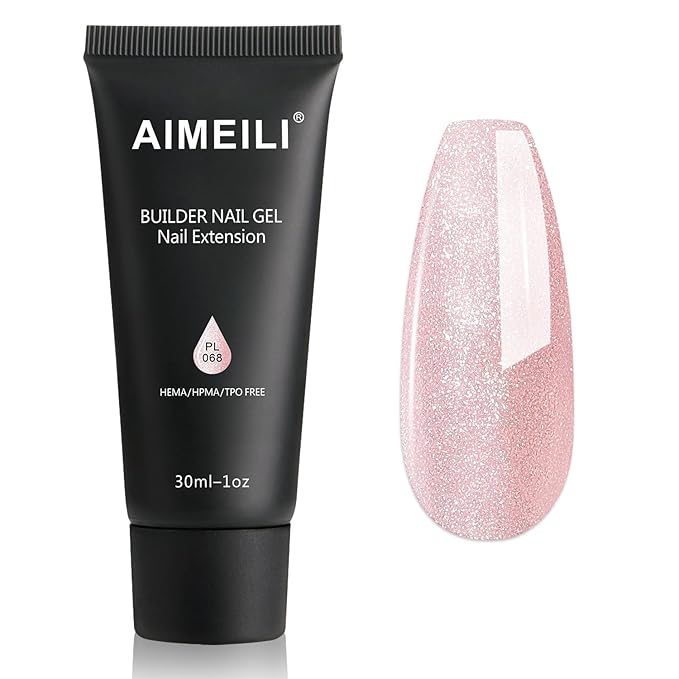 AIMEILI Poly Nail Extension Gel Builder Nail Gel Hema Free Nail Enhancement Nail Art Design DIY Salon Gift for Women - 068