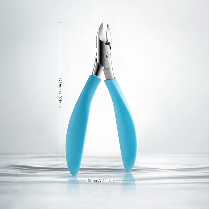 FVION Toenail Clippers, Professional Thick & Ingrown Toe Nail Clippers for Men & Seniors, Velvet-Soft Handle Toenail Cutter/Colorful Nail Clippers, High Grade Stainless Steel