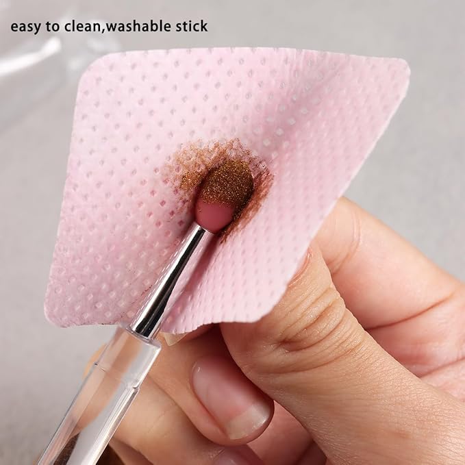 6Pcs Chrome Nail Powder Applicator Brushes, Silicone Head Nail Art Brushes With Cover, Reusable Nail Glitter Powder Pigment Pen Brush, Nail Art Applicator Tools, Lip Eyeshadow Makeup Stick