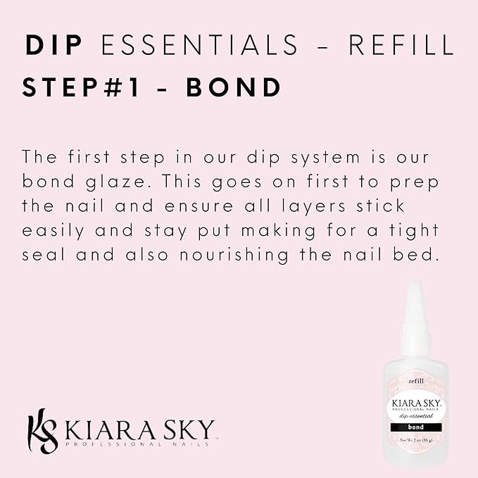 KIARA SKY Dip Manicure Nail Liquid Essentials | 2 fl oz Refill | Step #1 Bond (Nail Prep)