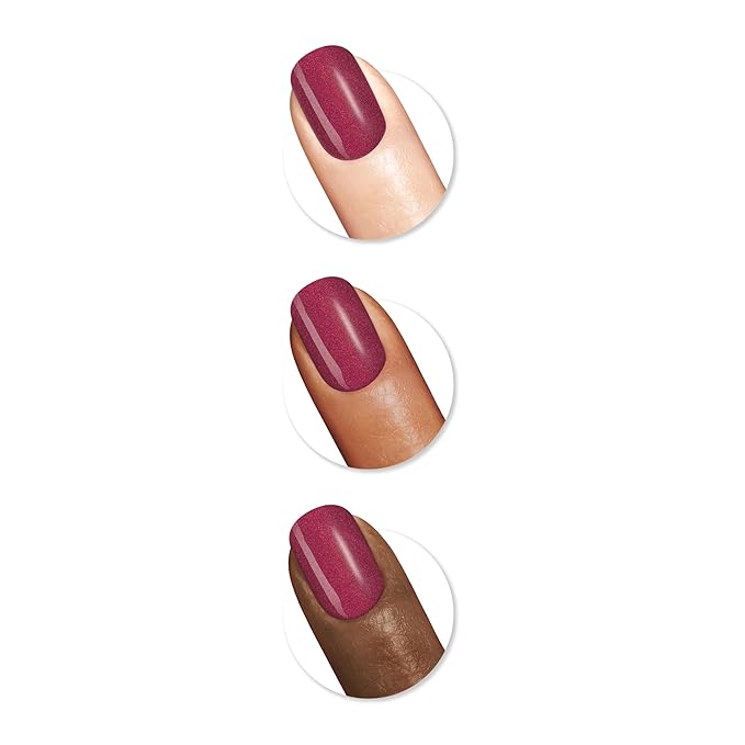 Sally Hansen Color Therapy Nail Polish | Biotin, Argan Oil, Long Lasting, Healthy Nails, Nail Strengthener, Opaque | 374 Wine Not | Burgundy Nail Color