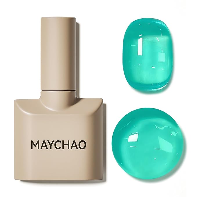 MAYCHAO 15ML Jelly Tropical Aqua Gel Nail Polish 1Pc Transparent Aqua Gel Polish Soak Off UV LED Translucent Nail Polish Nail Art Starter Manicure Salon DIY at Home, 0.5 OZ