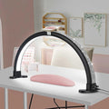 Half Moon Light with Phone Holder, Adjustable Brightness 2700K-6000K, 45W Rhinestones Arch Light for Nail Techs