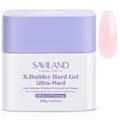 SAVILAND Ultra Hard Builder Nail Gel: Sheer Pink 5-IN-1 120 g Hard Gel Builder for Nails Vitamin E Castor Oil Builder Base Extension Strengthen Thickening 30-Days Salon DIY