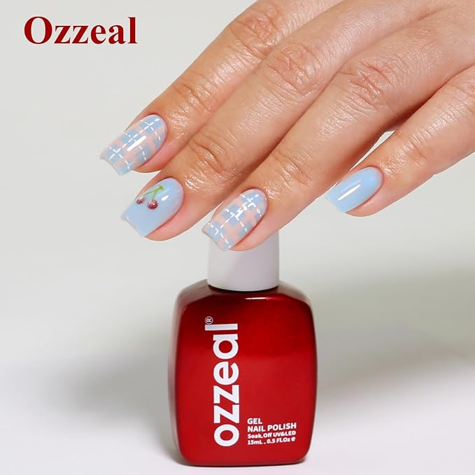 Jelly Gel Nail Polish, Bright Blue Jelly Nail Polish Gel Translucent Spring Summer Sheer Nail Gel Polish Soak off UV LED for Nail Art DIY Manicure 0.5 Fl Oz