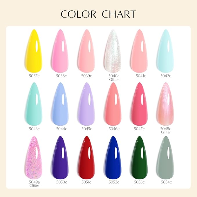 VENALISA V3 Gel Nail Polish Kit of 22 Pcs With Color Display Card Red Blue Green Yellow Pink Gel Polish Set Soak Off Salon Nail Art DIY at Home Manicure