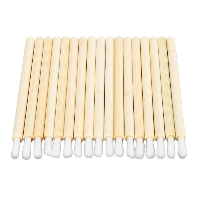 100pcs Disposable Bamboo Handle Lip Brush, Portable Lip Brush Applicator, Makeup Tool Lip Gloss Wand Eyelash Extension Lipstick Applicator for Kitchen Appliance