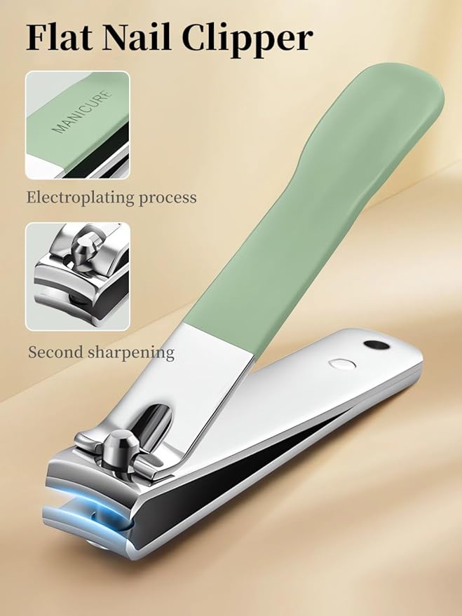 Manicure Set Nail Clippers Pedicure Kit, 4 Pcs Stainless Steel Nail Clippers, Beauty Tool Portable Set Professional Grooming Kits, Travel Nail Kit for Men and Women
