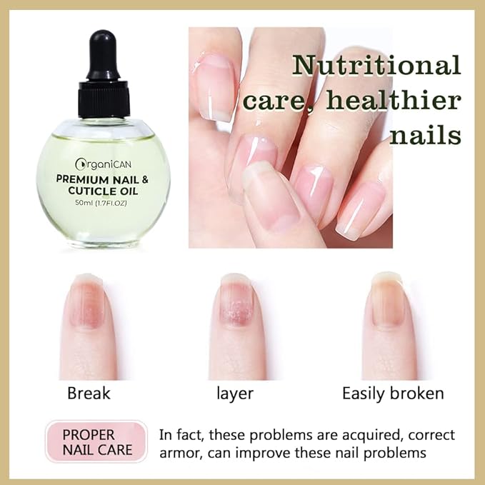Premium Nail & Cuticle Oil – Almond & Vitamin E Hydrating Serum with Milk & Honey Formula | Nourishes Dry Cuticles & Supports Healthy Nails (50ml / 1.7 fl oz)