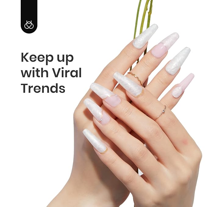 Beetles Pearl White Gel Nail Polish - 15ml Pearl Shimmer White Mermaid Pearlescent Shell Nail Gel Polish Soak Off Uv Led Curing Requires Manicure Salon DIY Home Gifts for Women