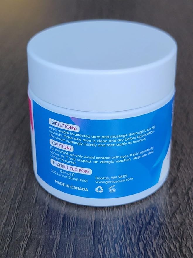 Genius Cream – Hydrating & Soothing Moisturizer for Hands, Feet, Legs, Toes, Includes Arnica, Vitamin B6, Aloe Vera, MSM – Fast-Absorbing, Non-Greasy 2oz