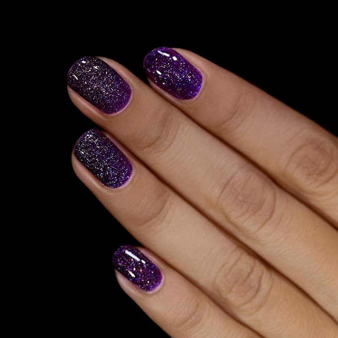 ILNP Vanity - Deep Purple Holographic Nail Polish, Endless Depth, Chip Resistant, Non-Toxic, Vegan, Cruelty Free
