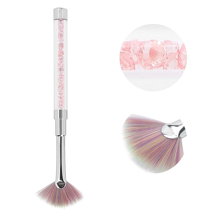 Fan-Shaped Nail Brush for Dusting, Flat Head Pen With Gradient Varnish, Art Manicure Brush With Small Head for Shaking Chalk