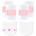 MEKK 800PCS Cat Shape Lint Free Wipes - Super Absorbent Non-Woven for Nail Polish Remover and Eyelash Extension Glue - Soft Dry Nail Prep Wipes (White)