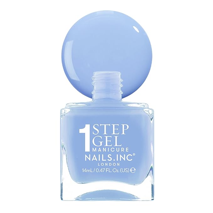 Nails Inc It's Topless Gel-Like Nail Polish, 4-in-1 Base Coat, Treatment, Color & Top Coat, Long Lasting, Strong, Chip Free Nails, Glossy Salon Quality Manicure, Air Dry Nail Polish, Kim, 0.47 Fl Oz