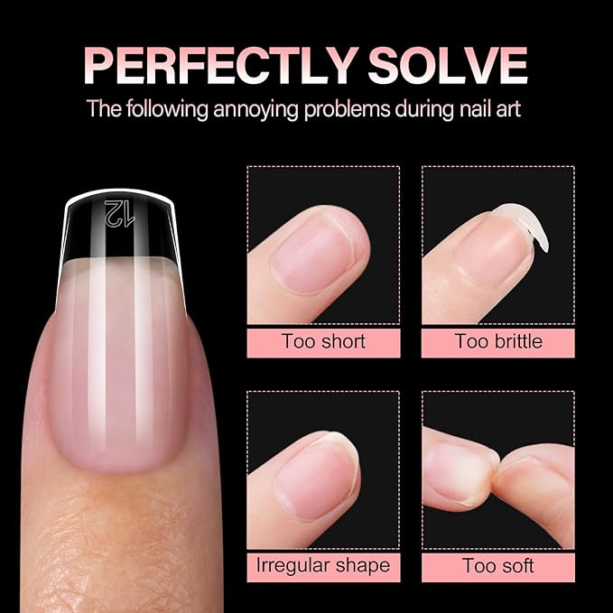 AILLSA Extra Short Coffin Nail Tips - 15 Sizes 120pcs Half Matte Pre-shaped Short Nails Tips, Full Cover Clear Press on Gelly Tips for Home Salon with Storage Box