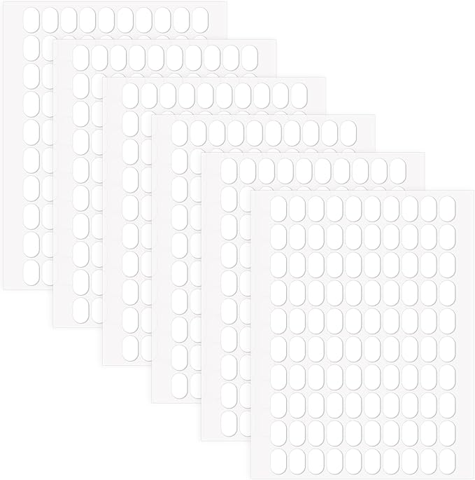 TIESOME 600 PCS False Tip Double Sided Adhesive Tapes, White Pre-Cut Nail Display Strips Press on Adhesive Tabs Nail Art Glue Stickers for Nails Art Holder Nails Display Book