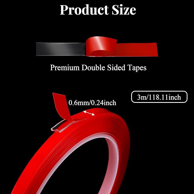 4 Rolls Double Sided Tape For Press On Nails Adhesive Strong Sticky Nail Art Tapes For Nail Packaging Waterproof Removable Traceless Clear Mounting Tape For Salon Nail Tips Designs Showcase