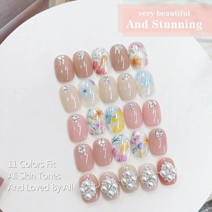 ADHERE Gel Nail Polish Set,11PCS Nude Pink Gel Polish Kit with Brush, UV LED Gel Nail Polish, Soak Off Nail Varnish Gel Polish for Manicure Salon DIY Design at Home