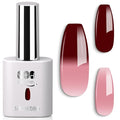 YTD Likomey Color Changing Gel Nail Polish,15ml Nude Pink To Burgundy Red Mood Temperature Change Colors UV Varnish,Fall Winter Thermal Manicure,HEMA Free TPO Free,WB434