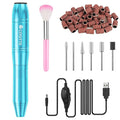 Electric Nail Drill,USB Electric Nail Drill Machine for Acrylic Nail Kit,Portable Electric Nail File Polishing Tool Manicure Pedicure Kit Efile Nail Supplies for Home Salon,Sky Blue