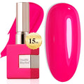 Double Rhythm 0.50 OZ Translucent Gel Polish Same Color Same Bottle Sheer Pastel Neutral Natural Milky 15 ML Jelly UV Nail Art DIY at Home (Cherry Rose-A1046)