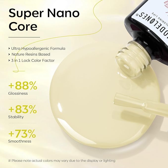modelones Yellow Gel Nail Polish Pastel Soft Butter Yellow Polish Light Lemon Chiffon Nail Polish Gel Soak Off LED Nail Art Starter Salon Manicure 15 ML