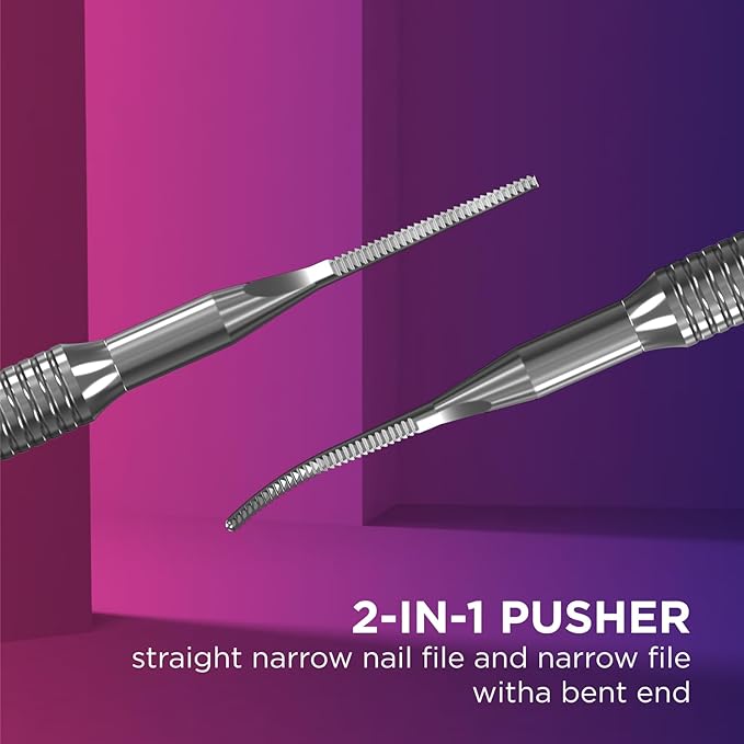 Staleks Pro Pedicure Toenail File Expert 60 Type 4 – Dual-Ended Narrow Ingrown Nail File – Stainless Steel