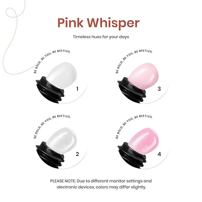 Beetles Poly Nail Extension Gel Kit, 4 Colors Pink White Poly Nail Gel Builder Nail Gel with Poly Brush & Slip Solution Nail Salon All In 1 Kit Gift for Women, UV & LED Needed