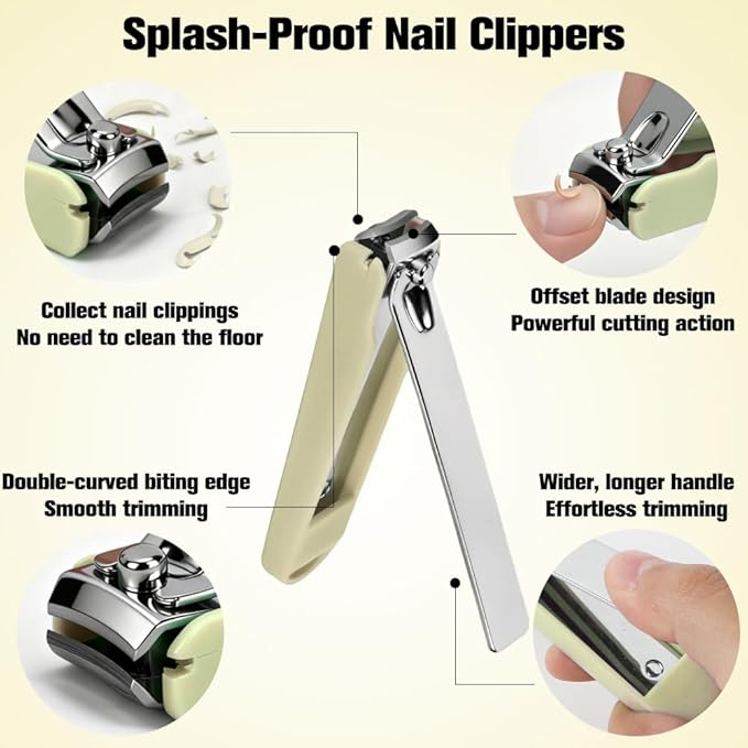 Manicure and Pedicure Kit,Nail Clippers for Women,Travel Gifts for Women,Nail Tools Set 8 in 1,Fingernail Clipper,Manicure Set Men,Gifts Set for Men,Stocking Stuffers for Teen