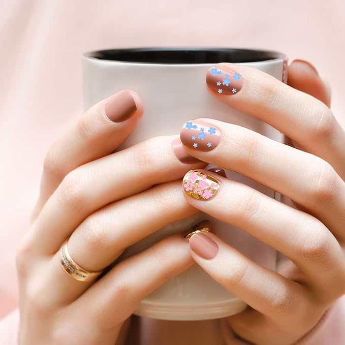 5packs Flower Nail Charms for Women Girls Nail Art Decorations Floral Designs for Art and Elegant Manicures